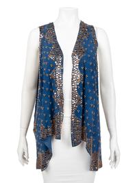 Givenchy Haute Couture Studded Suede Vest, 1970s