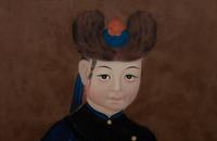 A Chinese Reverse Painting on Glass of a Boy — 19TH/20TH CENTURY