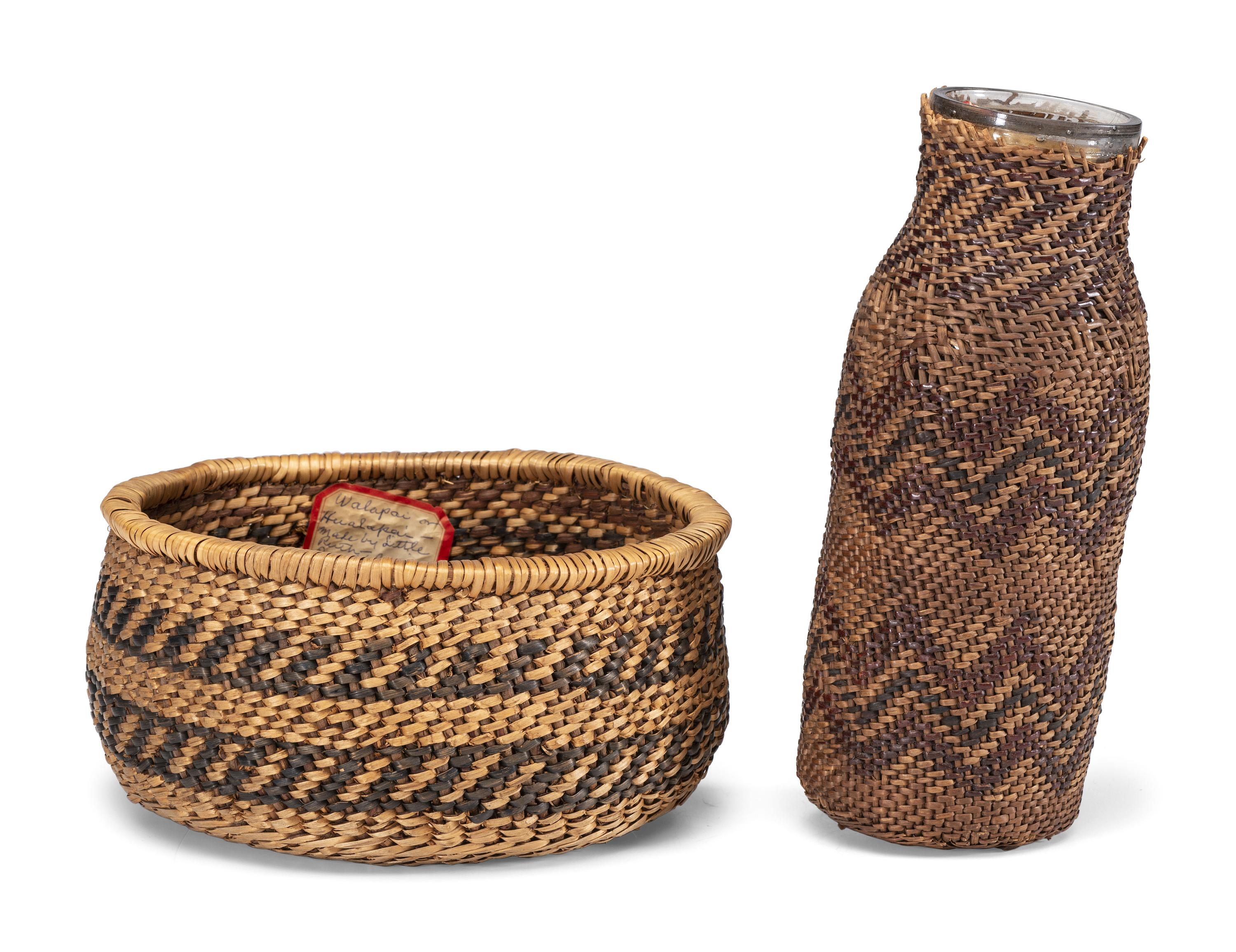 Havasupai Basketry Covered Bottle, PLUS