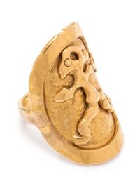 A 22 Karat Yellow Gold Figural Ring, Jean Mahie,