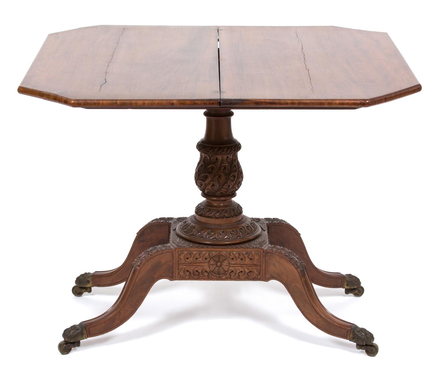 An American Empire Mahogany Flip Top Card Table Height 29 1/2 x width 36 x depth 18 1/4 inches. — EARLY 19TH CENTURY