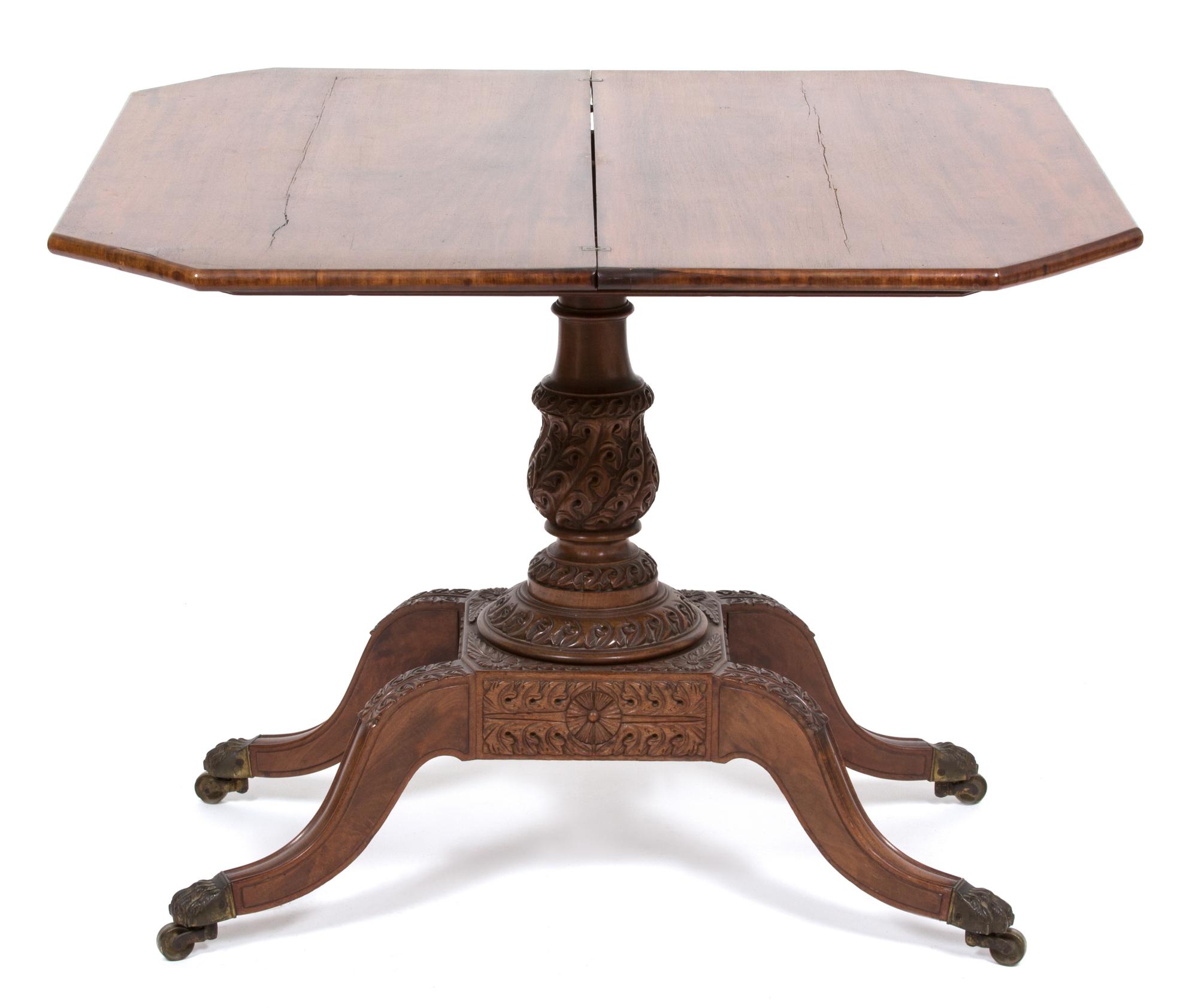 An American Empire Mahogany Flip Top Card Table Height 29 1/2 x width 36 x depth 18 1/4 inches. — EARLY 19TH CENTURY