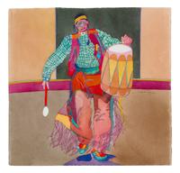 Sari Staggs 21 1/2 x 21 1/2 inches — (American, b. 1941)