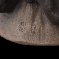 A Group of Five Chinese Yixing Tea Pot and Scholar's items, Late 19th to 20th Century 晚清-民國 紫砂 蓮蓬 壺、蓮蓬、荸薺、核桃、茨菰等一組五件