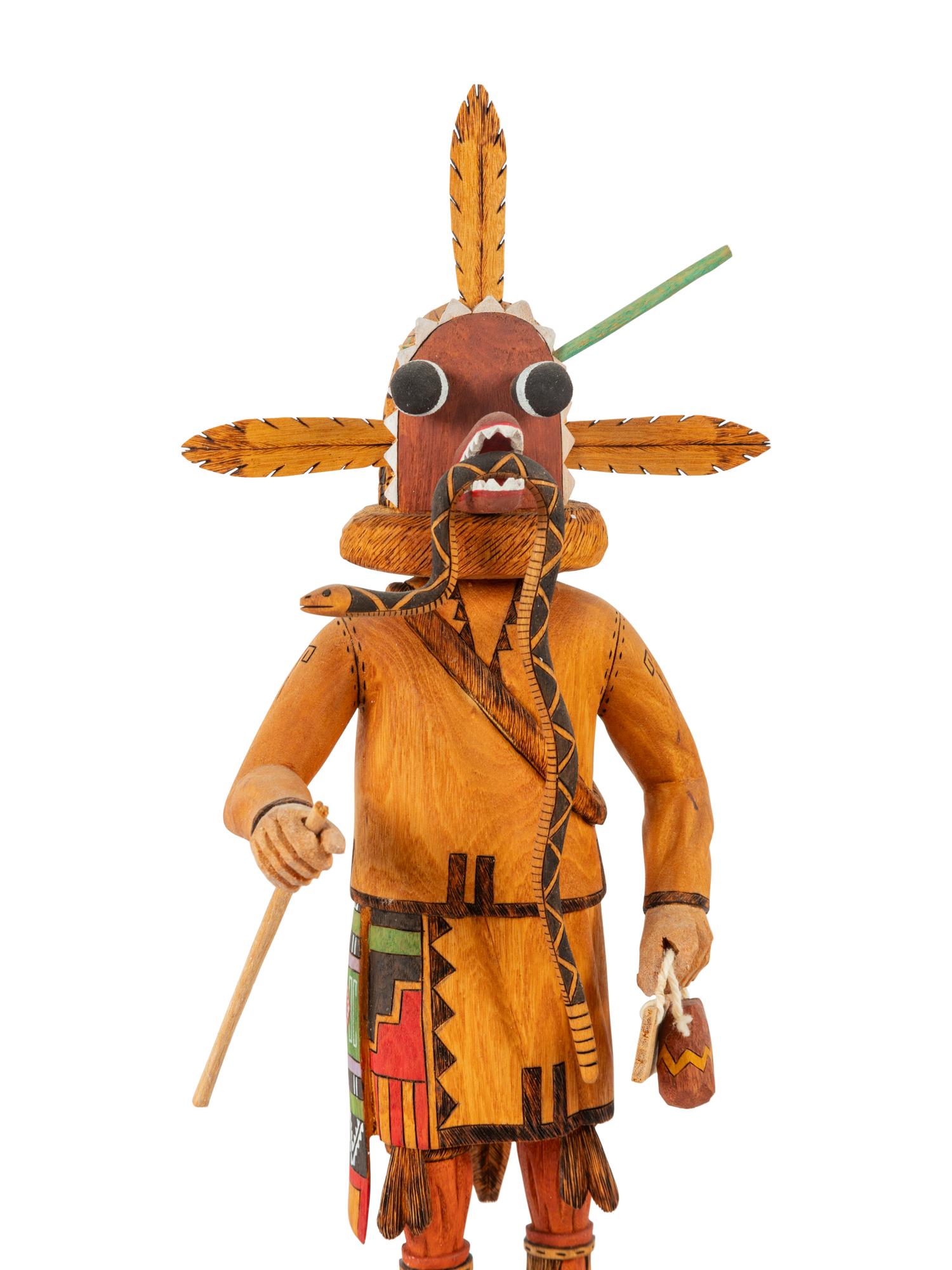 Collection of Hopi Katsinas, including Chaveyo