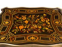 A Pair of Louis XV Style Gilt Bronze Mounted Marquetry Tables