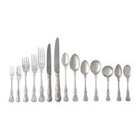 An Assembled English Silver Flatware Service
