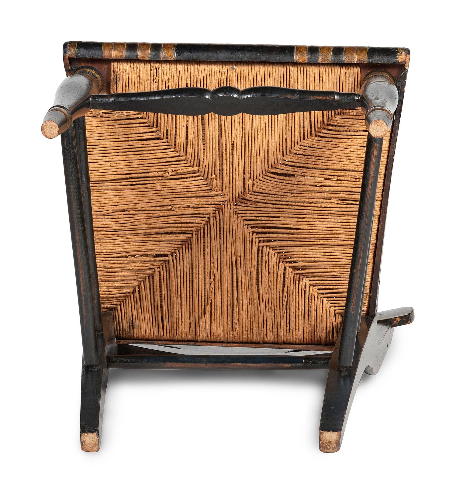 A Classical Paint and Stencil Decorated Fancy Chair