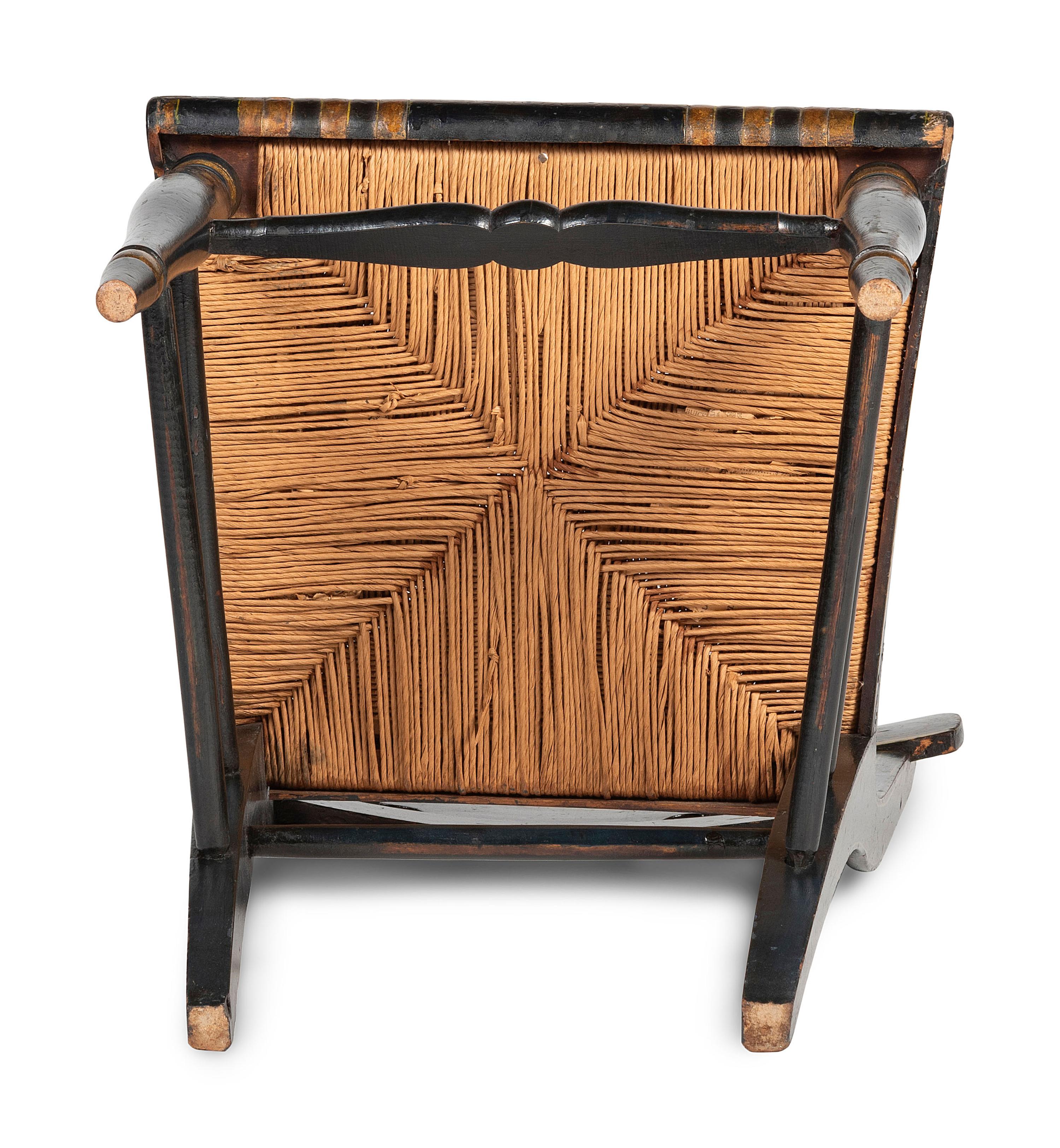 A Classical Paint and Stencil Decorated Fancy Chair