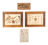 A Collection of Weaponry and Hunting Articles Largest board 6 7/8 x 9 1/8 inches. — George W. Jones