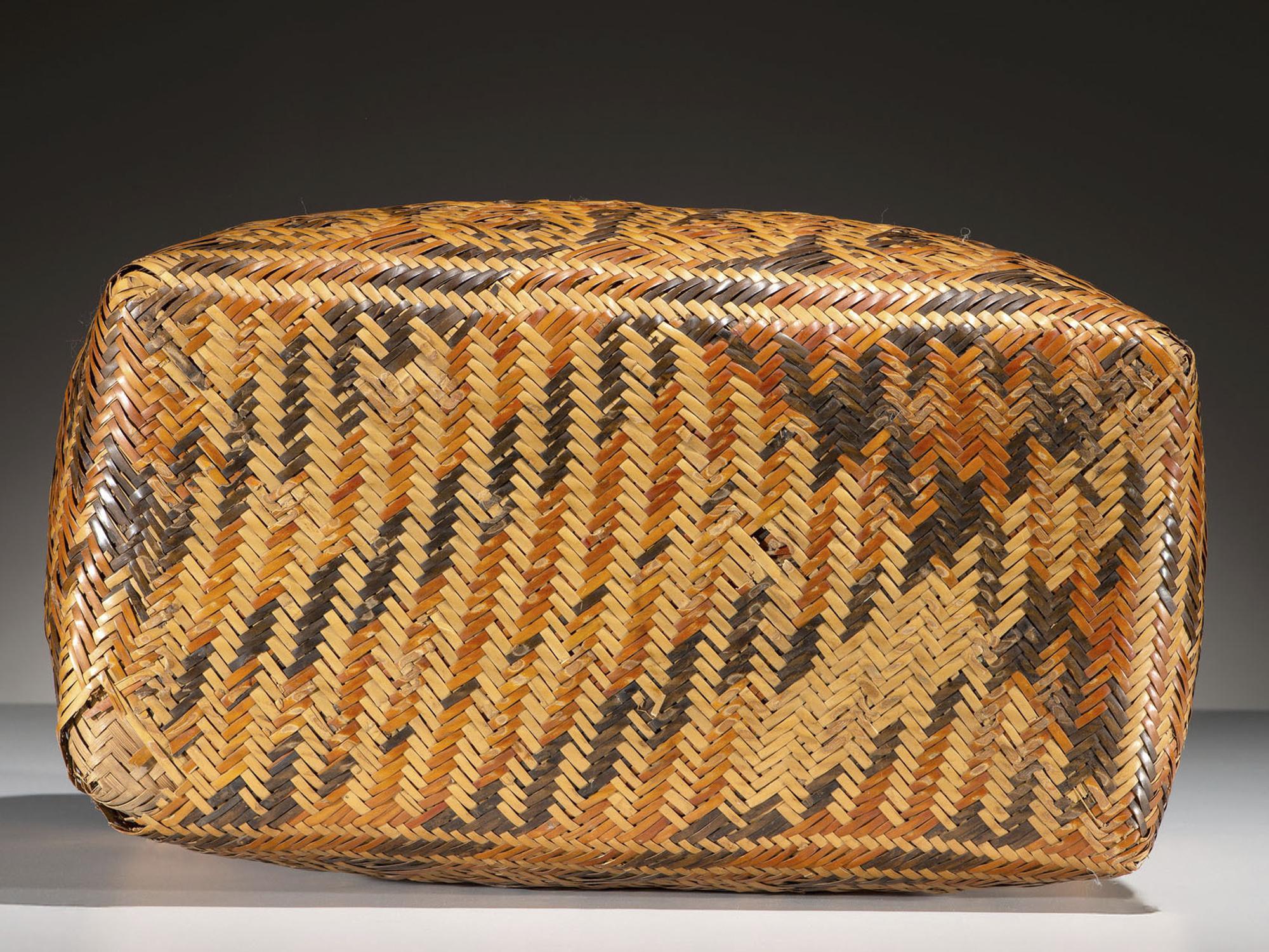Chitimacha Lidded Double-Walled Basket