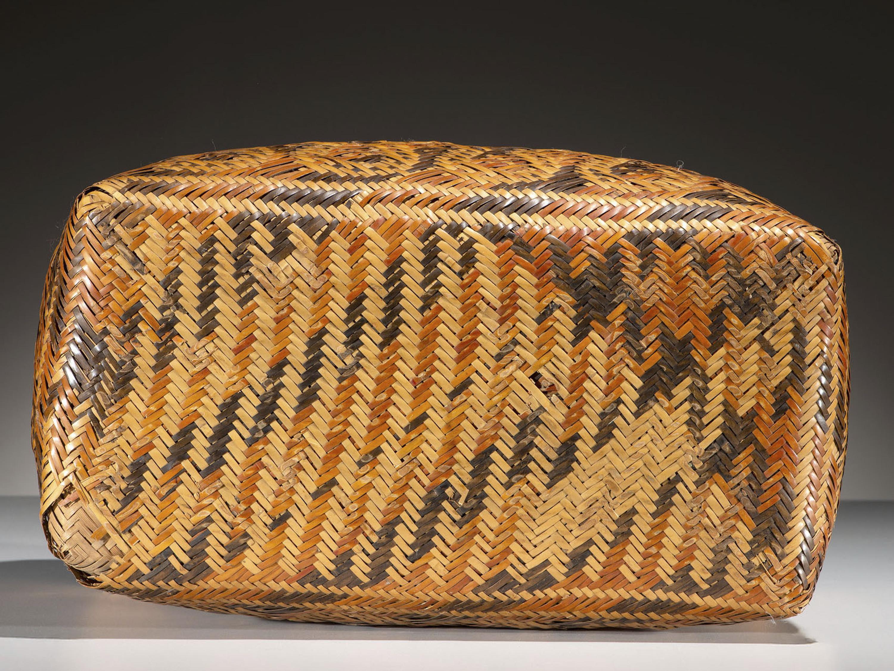 Chitimacha Lidded Double-Walled Basket
