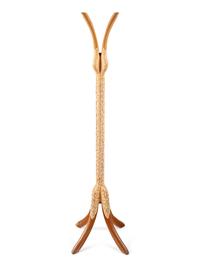 A Modern Carved and Painted Maple and Cherrywood Hat Stand
