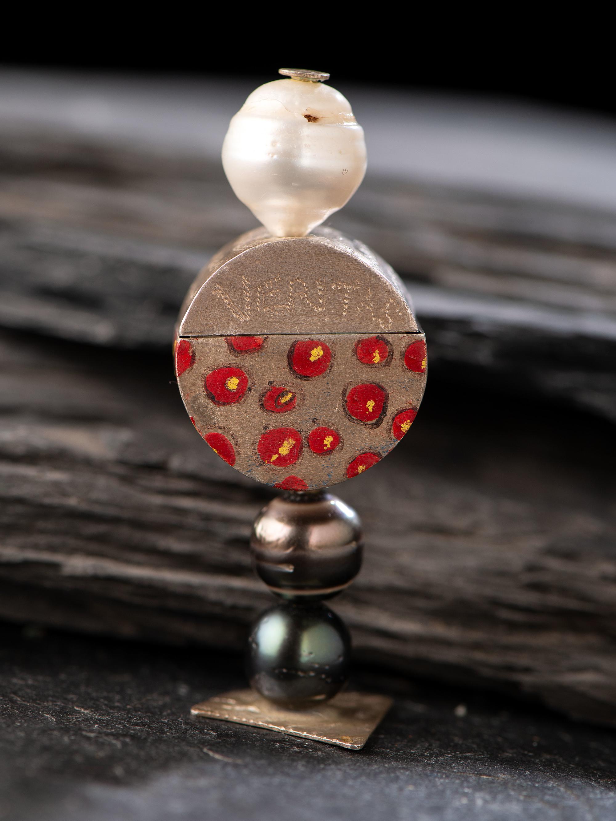 Sterling Silver and Pearl Lidded Trinket