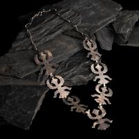 Horace Iule, Attributed (Zuni, 1901-1978) — Silver Knifewing and Persian Turquoise Necklace