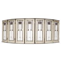 A Set of Bay Windows from the Babson House by Sullivan and Elmslie 136" W x 22" D x 50.5" H — United States, Circa 1904