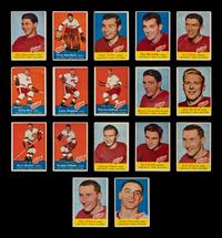 A Collection of Detroit Red Wings 1957-58 Topps Hockey Cards (17)