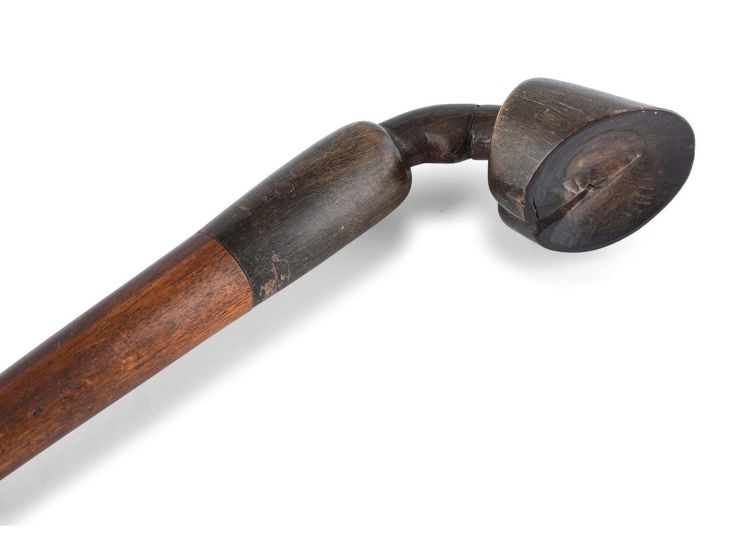 A Cane with Hoof-Form Horn Handle