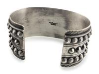 Navajo Cast Sterling Silver Cuff Bracelet