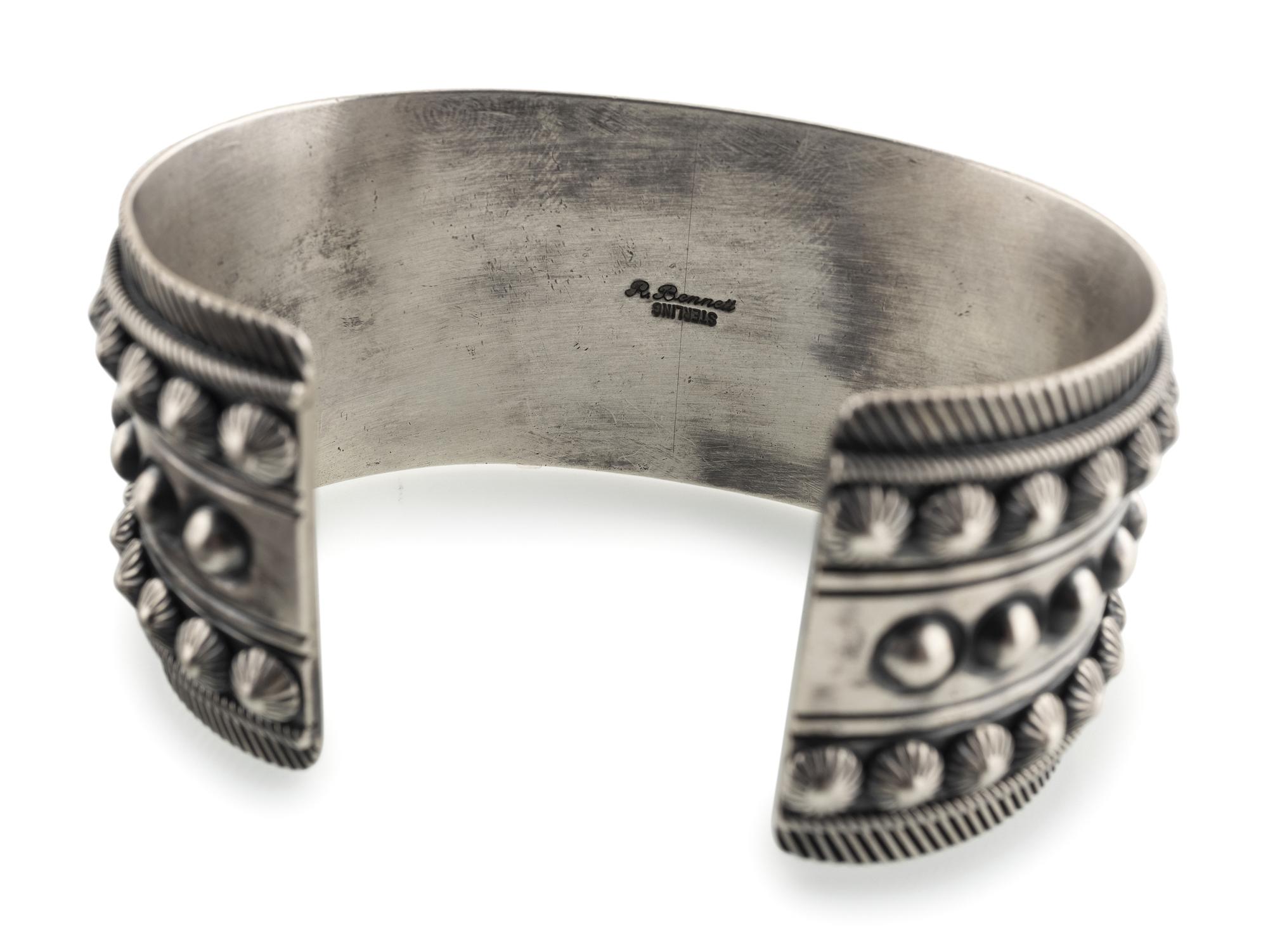 Navajo Cast Sterling Silver Cuff Bracelet