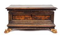 An Italian Walnut Table Casket Width 23 1/2 inches. — 17TH/18TH CENTURY