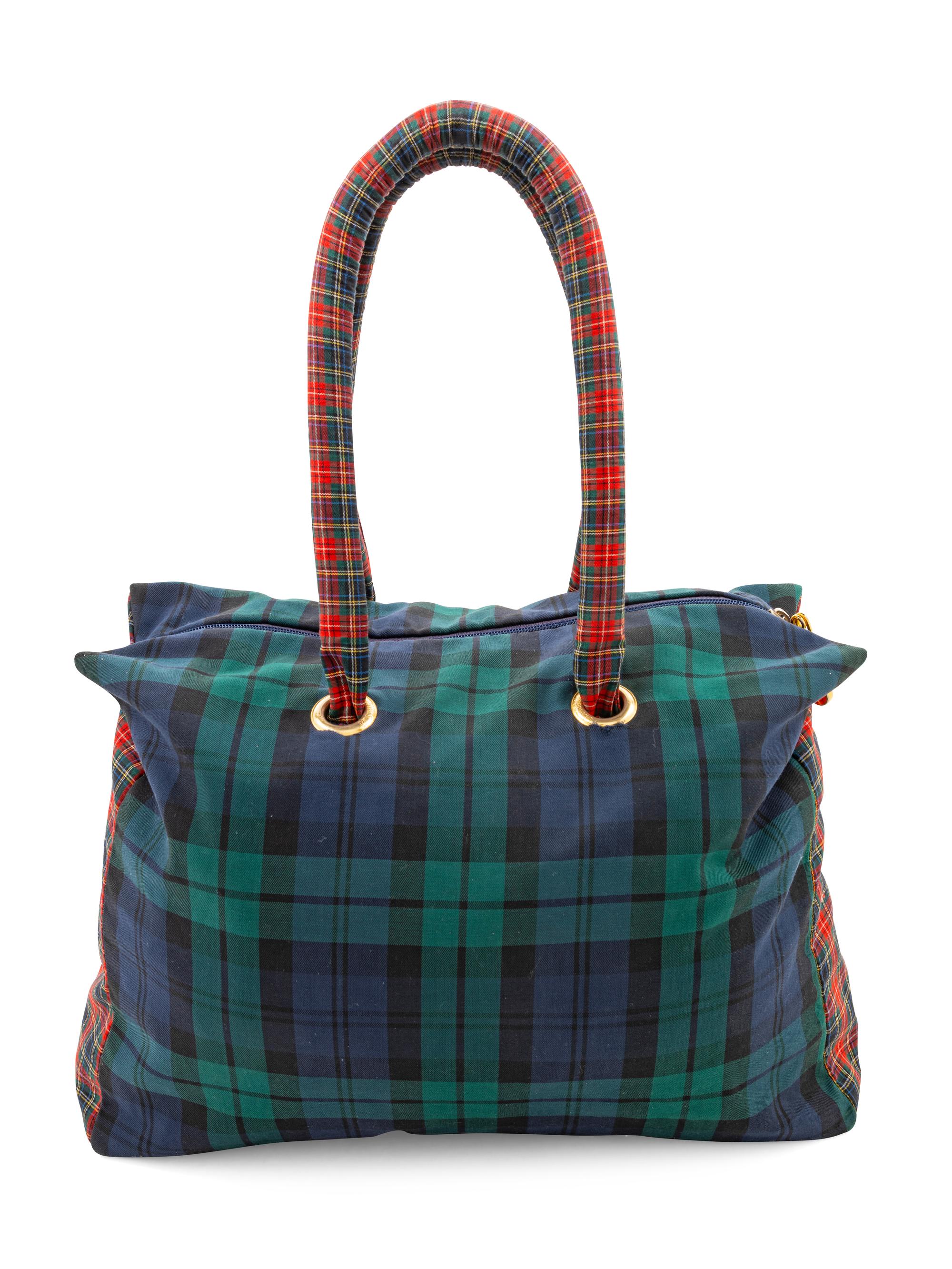 Moschino Plaid Duffle,