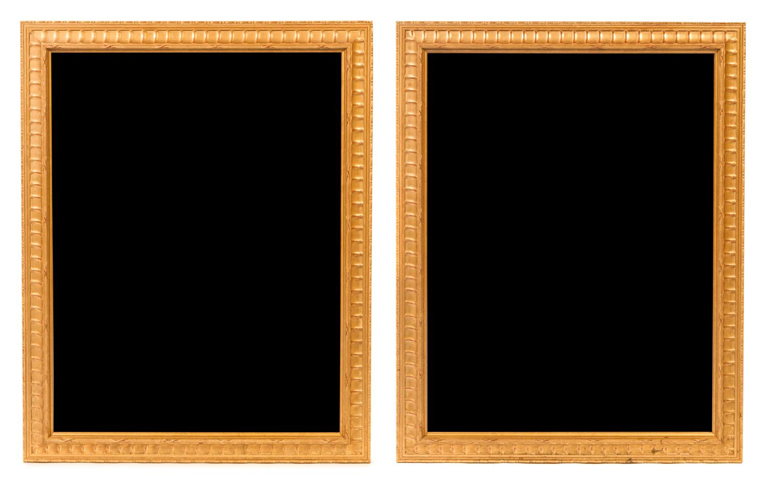A Pair of Giltwood Mirrors Height 33 x width 26 inches. — 20TH CENTURY