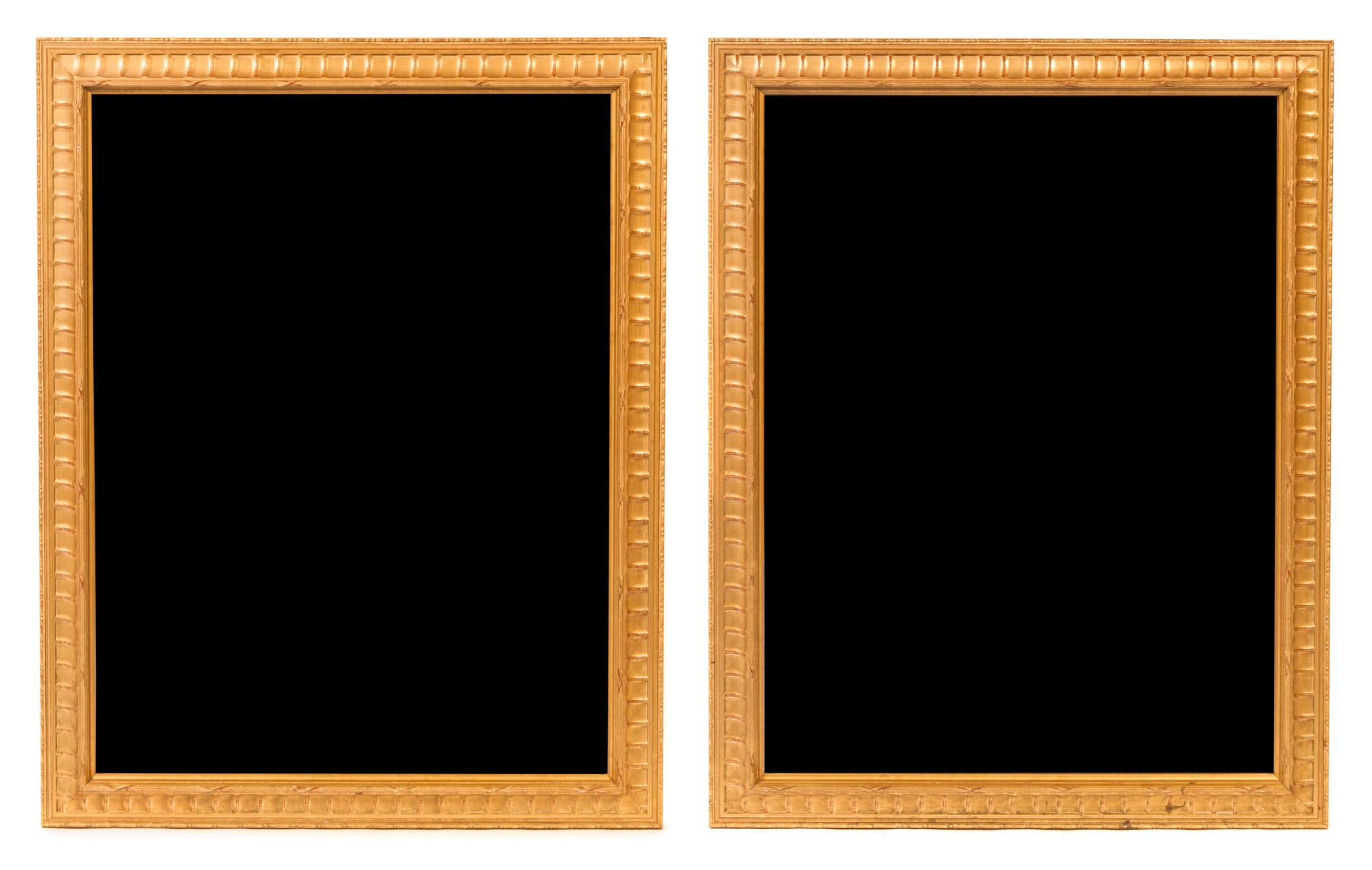 A Pair of Giltwood Mirrors Height 33 x width 26 inches. — 20TH CENTURY