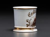 A Gambler's Porcelain Shaving Mug