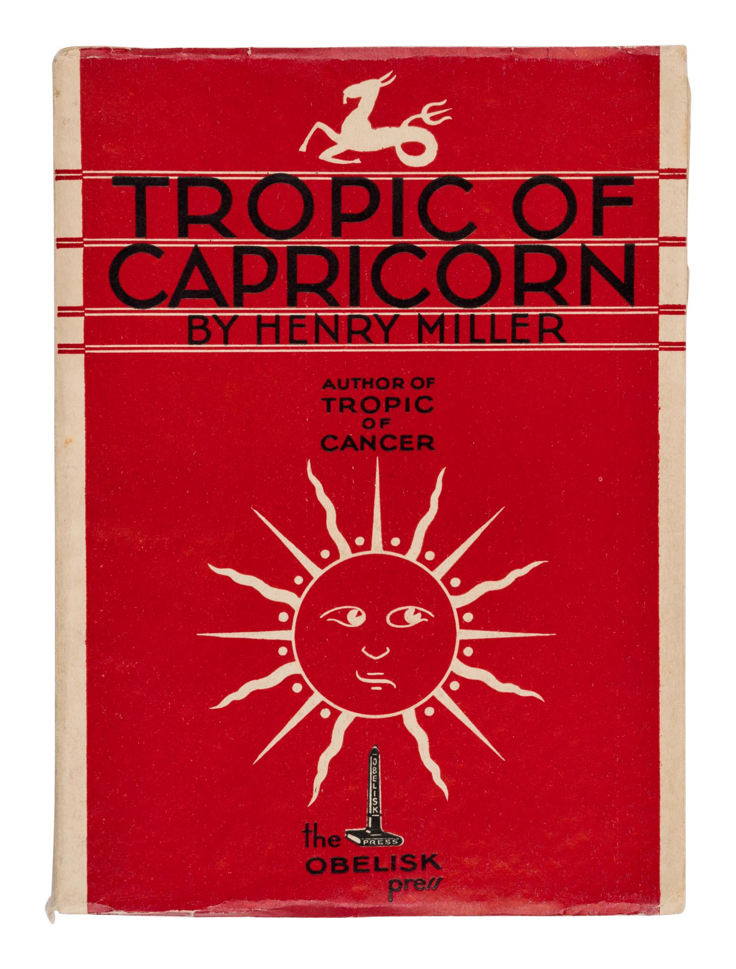 MILLER, Henry (1891-1980). Tropic of Cancer. New York: Grove Press, 1961.