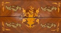 A Louis XV Style Gilt-Bronze Mounted Marquetry Commode