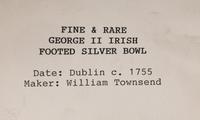 An Irish George II Silver Footed Bowl