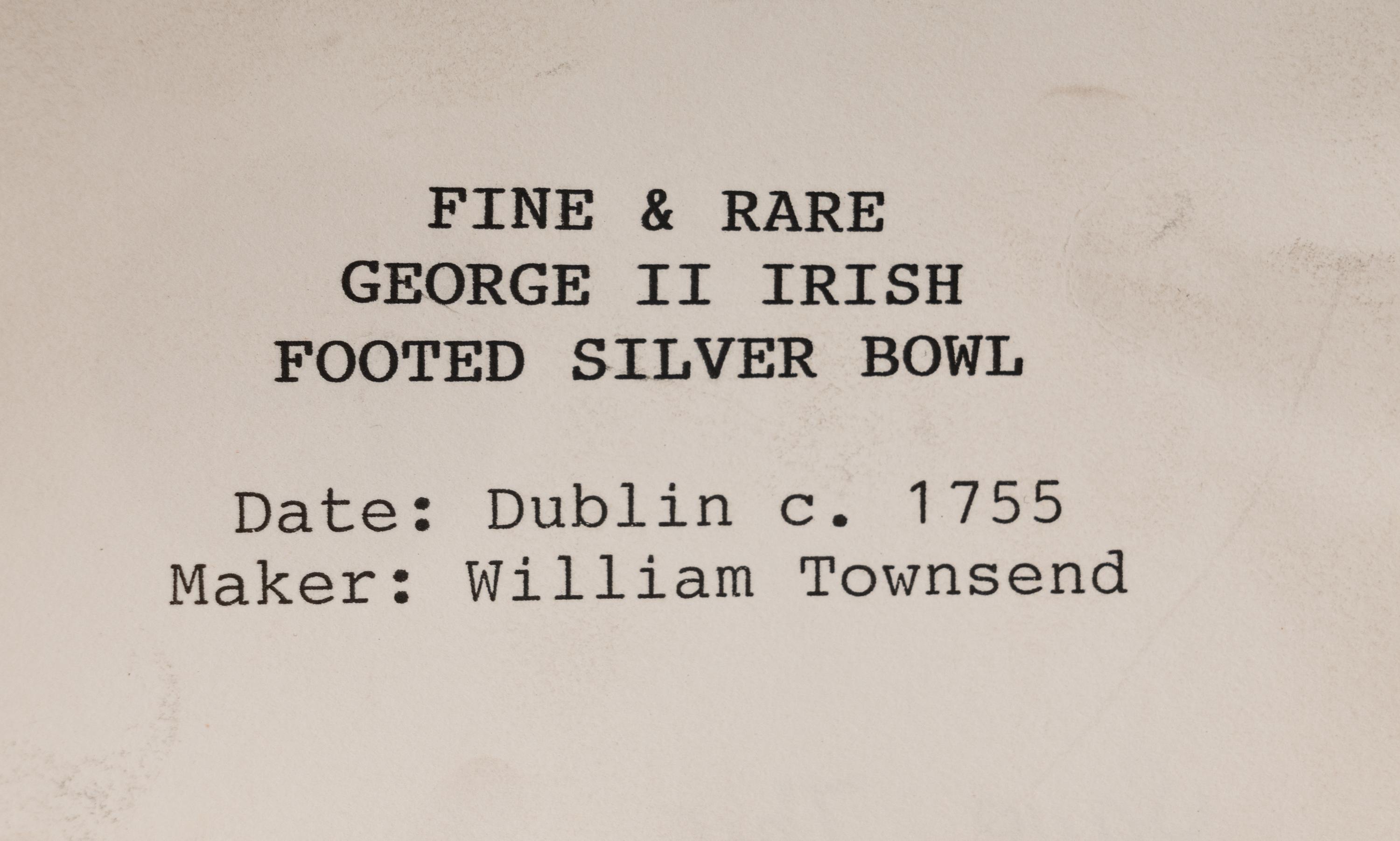 An Irish George II Silver Footed Bowl