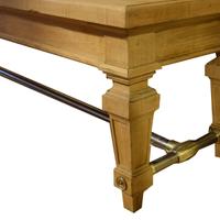 An Oak Bench from the Bank of France 117.5" W x 17.5" D x 17.5 "H — France, 20th Century