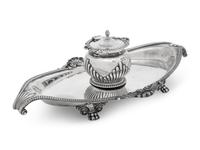 An English Silver Inkwell