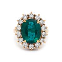 EMERALD AND DIAMOND RING