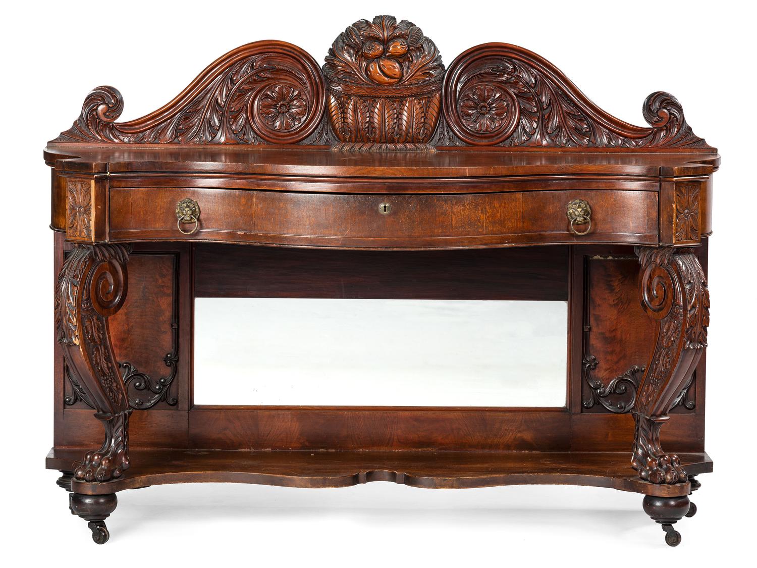 A Renaissance Revival Mirrored Sideboard