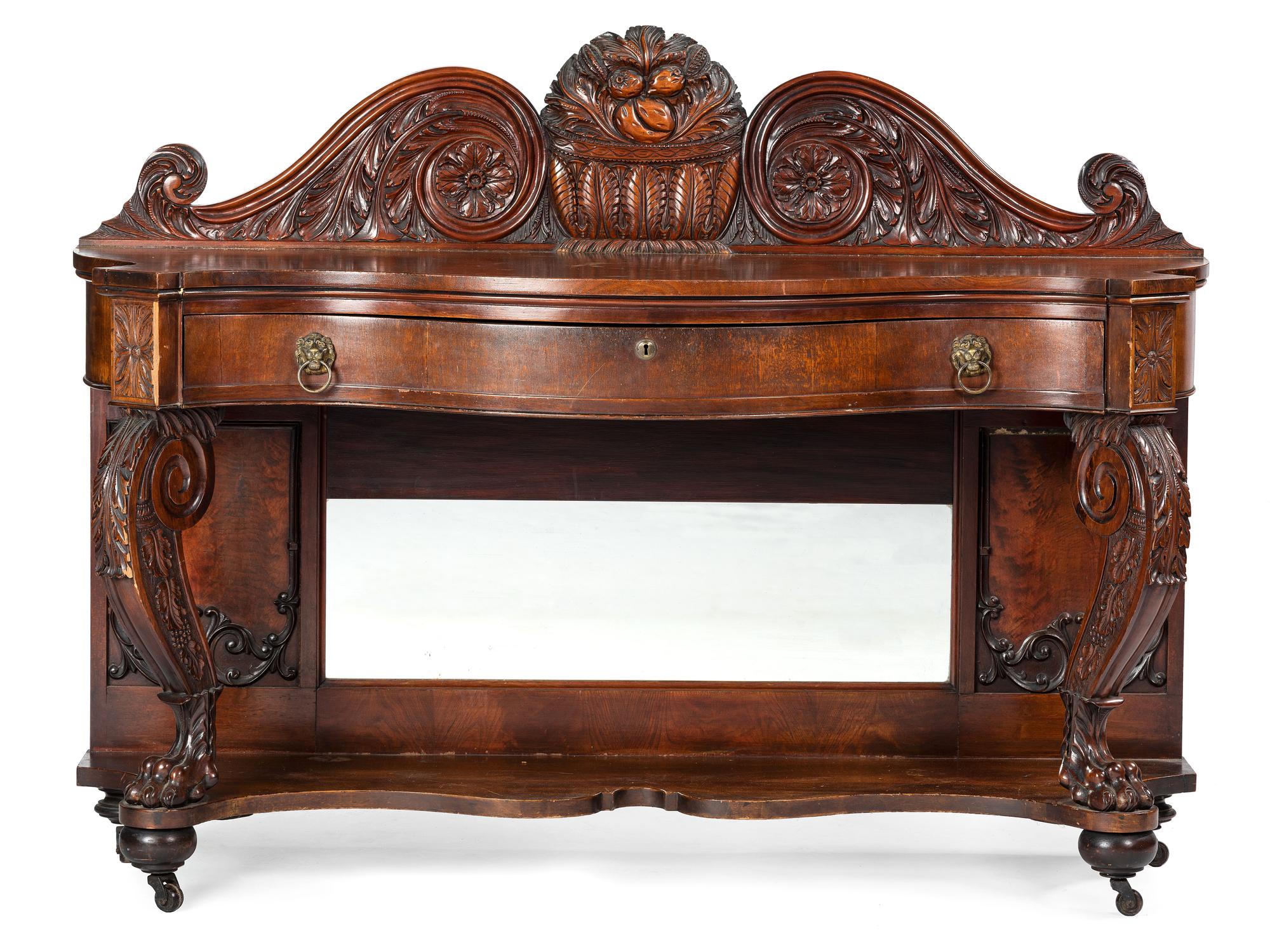 A Renaissance Revival Mirrored Sideboard