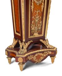 A Louis XV Style Gilt Bronze-Mounted Parquetry Tall Case Clock