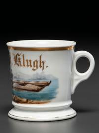 A Barge Tender's Porcelain Occupational Shaving Mug