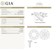 A 2.32 Carat Round Brilliant Cut Diamond,