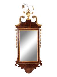 A George III Parcel Gilt Mahogany Mirror
