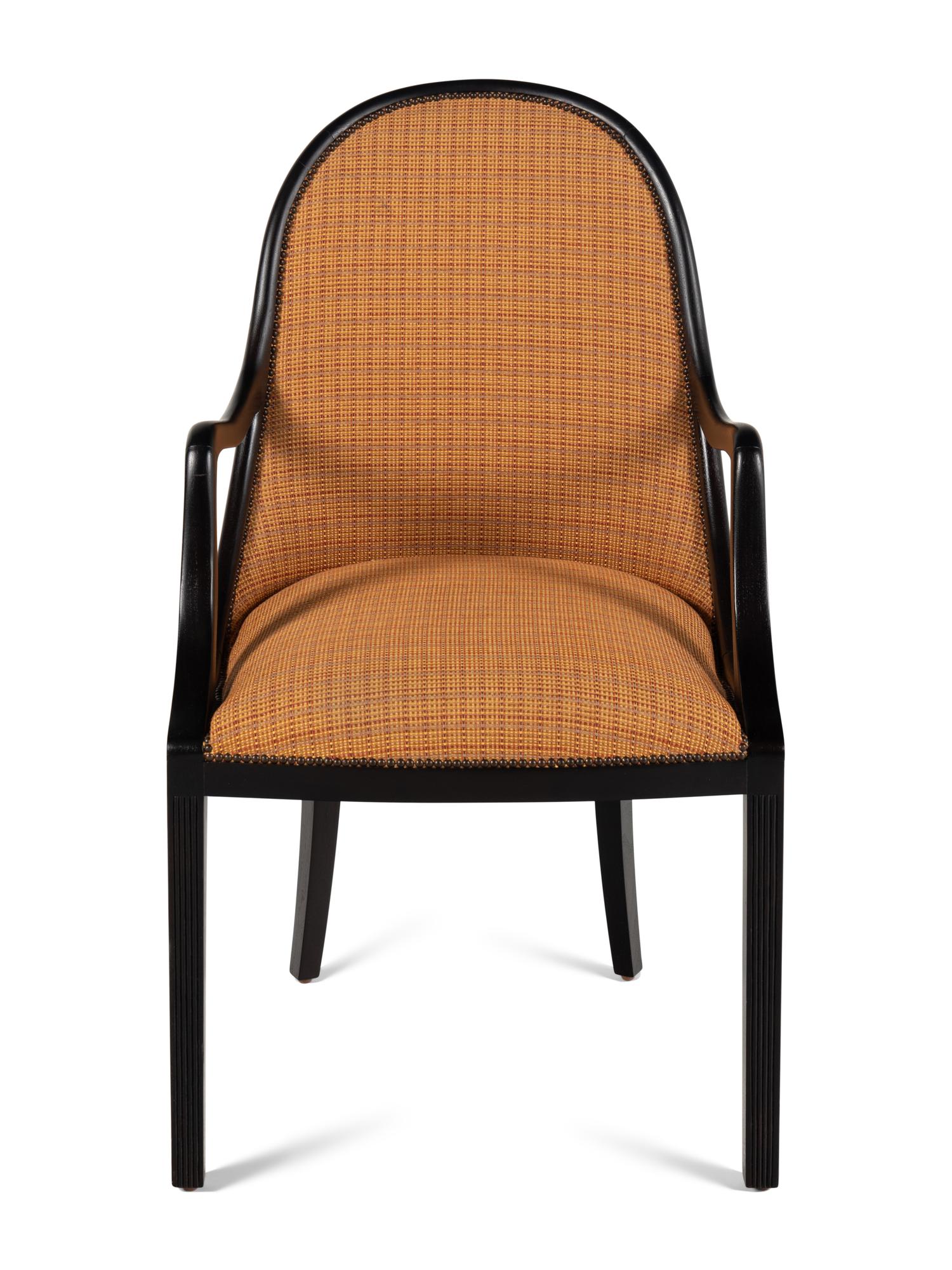 A Dessin Fournir Ebonized Armchair