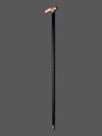 A Victorian Gold Handled Walking Stick