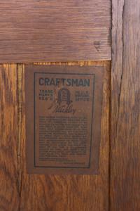 A Gustav Stickley Oak Two Door Bookcase Height 56 x width 47 1/2 x depth 13 inches — CIRCA 1912-1916