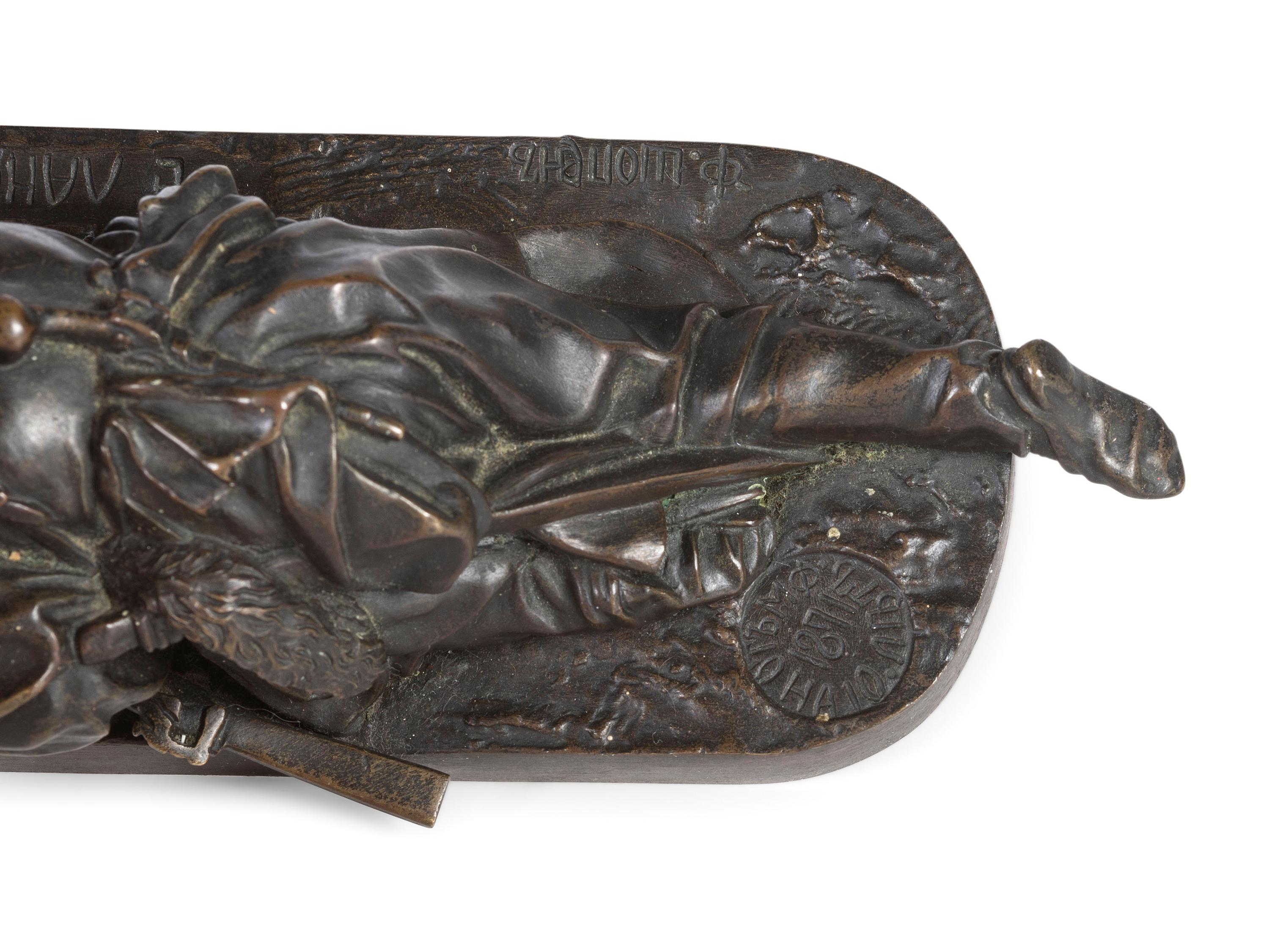 A Russian Bronze Figure of a Cossack