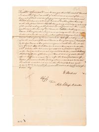 ANDROS, Sir Edmund (1637-1714). Copy document secretarially signed ("E. Andros"), as Colonial Governor of Virginia. 28 October 1697.