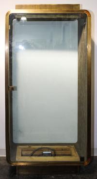 A Bronze Clad Vitrine Height 74 x width 36 x depth 18 inches. — MID 20TH CENTURY