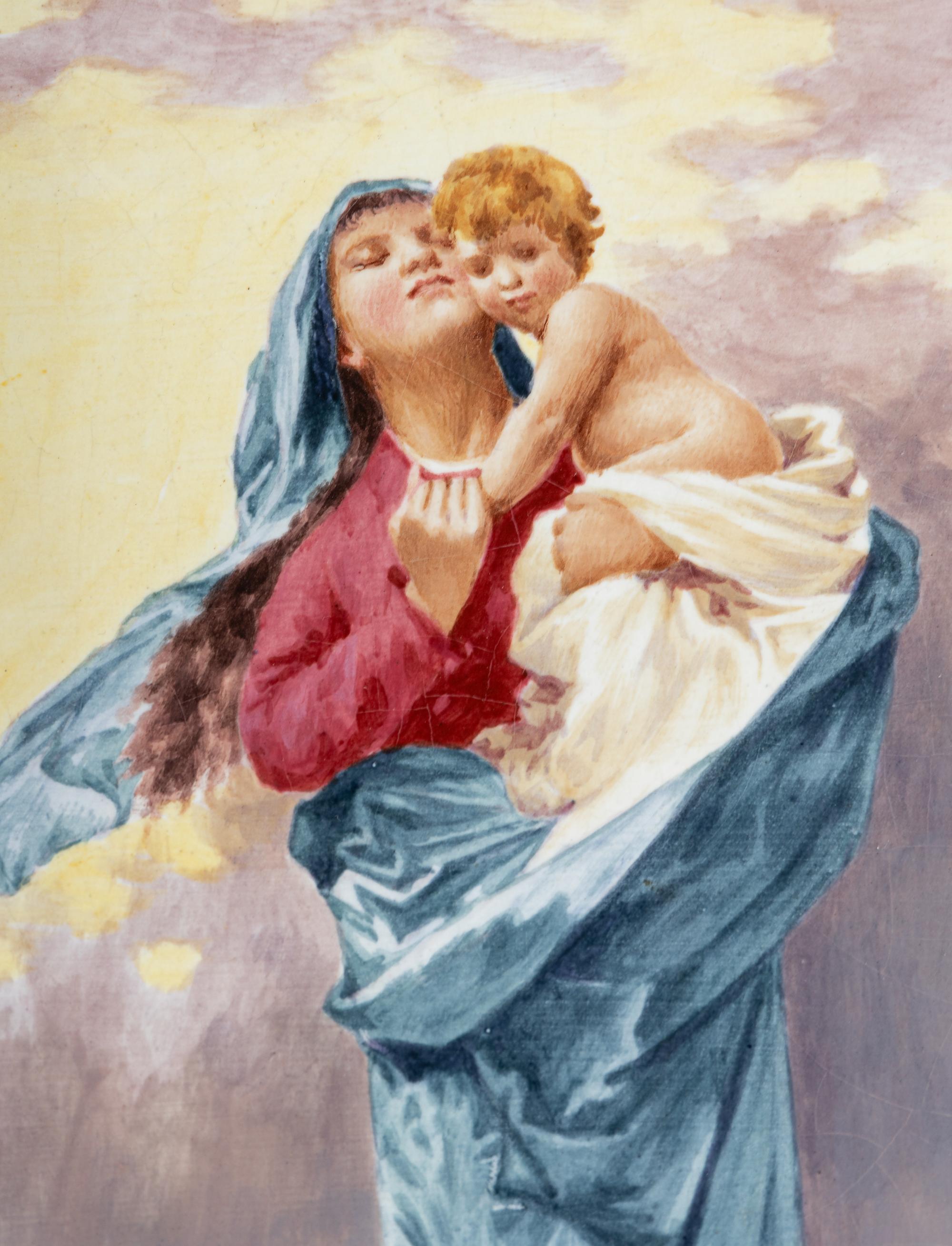 An Italian Painted Porcelain Plaque