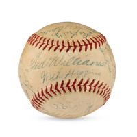 A 1956 Boston Red Sox Team Signed Autograph Baseball Featuring Ted Williams (Beckett Authentication Services Letter of Authenticity)